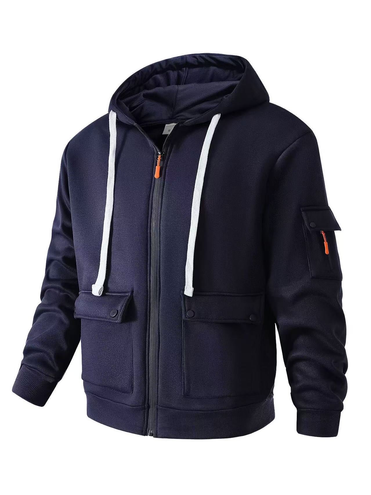 Herren funktionale Kapuzenjacke mit mehreren Taschen Krohn-e