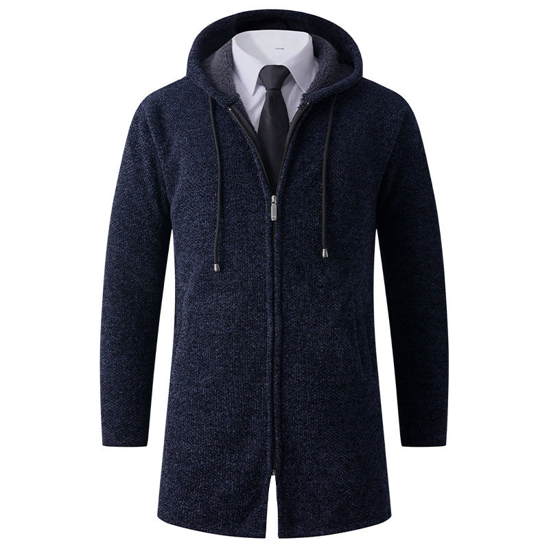 Herren lässiger Hoodie-Jacke mit außenliegendem Reißverschluss und praktischer Kapuze Krohn-e