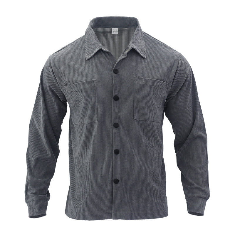Herren Kordjacke mit praktischen Taschen und Knopfdetail Krohn-e