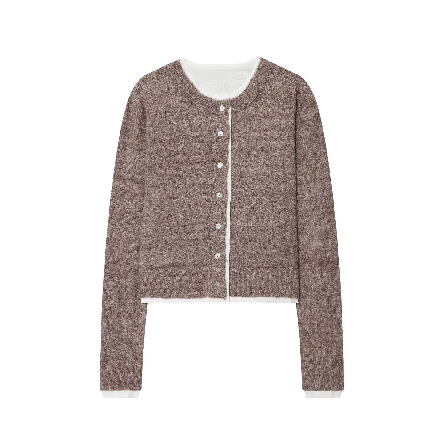 Damen Kurze Strickjacke mit Knopfdetails Krohn-e