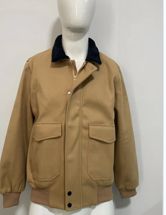 Herren stilvolle Übergangsjacke mit weichem Kragen und praktischen Eingrifftaschen Krohn-e