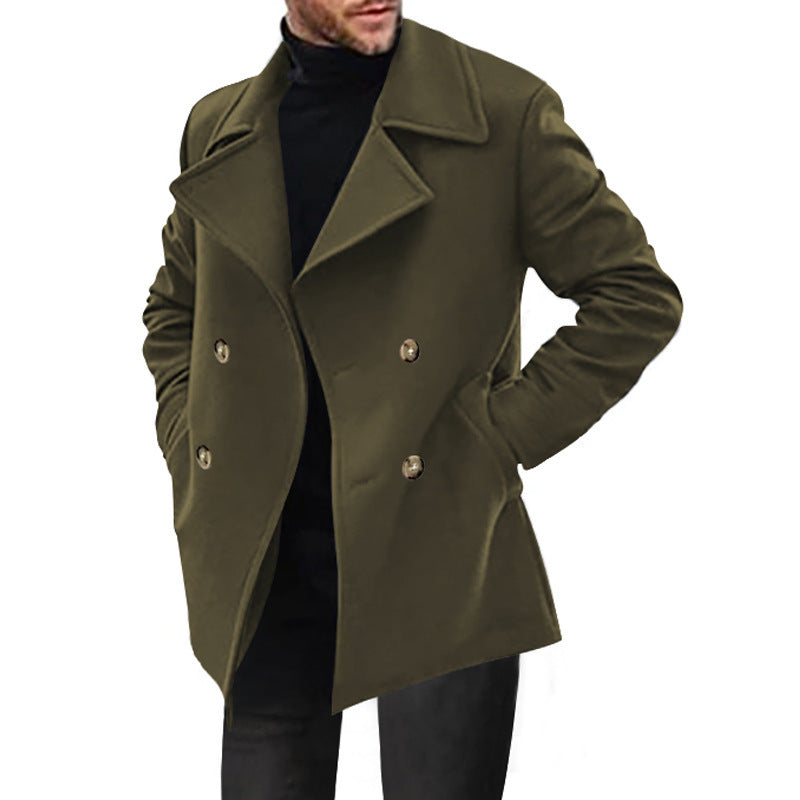 Herren klassischer Peacoat mit modischem Revers und eleganten Knopfdetails Krohn-e