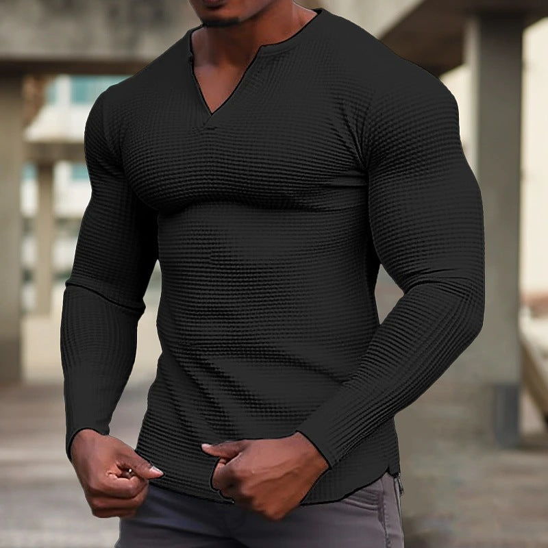 Herren Langarmshirt mit strukturiertem Design Krohn-e
