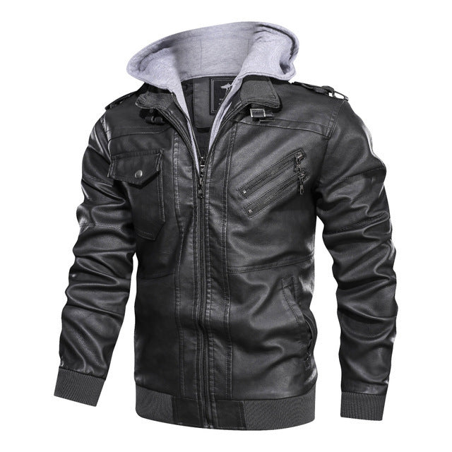 Herren lässige jacke mit abnehmbarer Kapuze und funktionalen Taschen Krohn-e