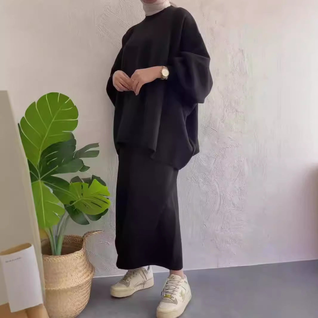 Damen Lässiges Sweat-Set mit weitem Schnitt und bequemen Taschen Krohn-e