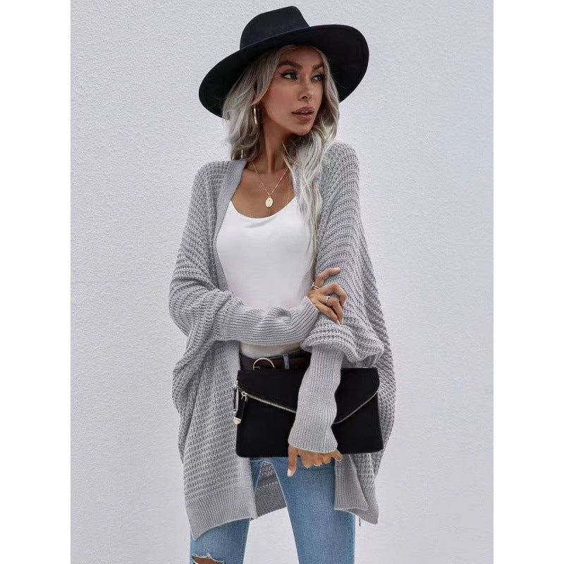 Damen luftige Strickjacke mit offenes Design und feiner Maschenstruktur Krohn-e