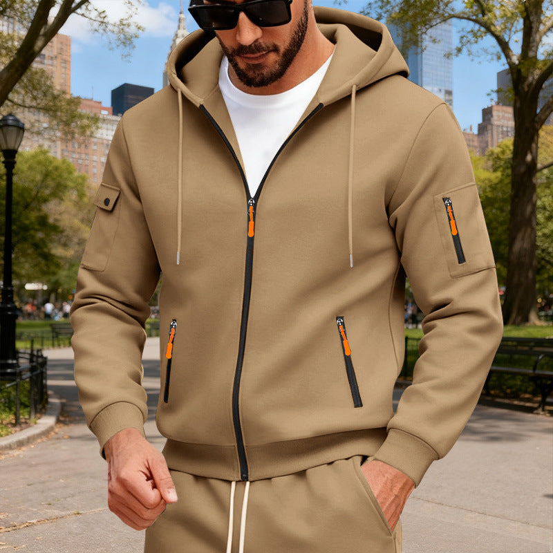 Herren sportlicher Kapuzenpullover mit modischen Schnellverschlüssen und praktischen Taschen Krohn-e