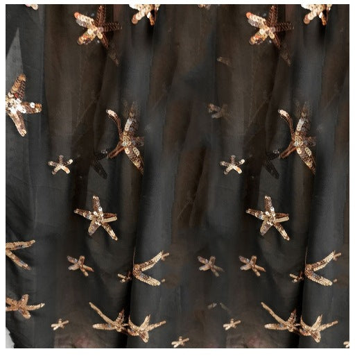 Chiffon Abendkleid von Fudus mit eleganten Laternenärmeln und weitem Saum