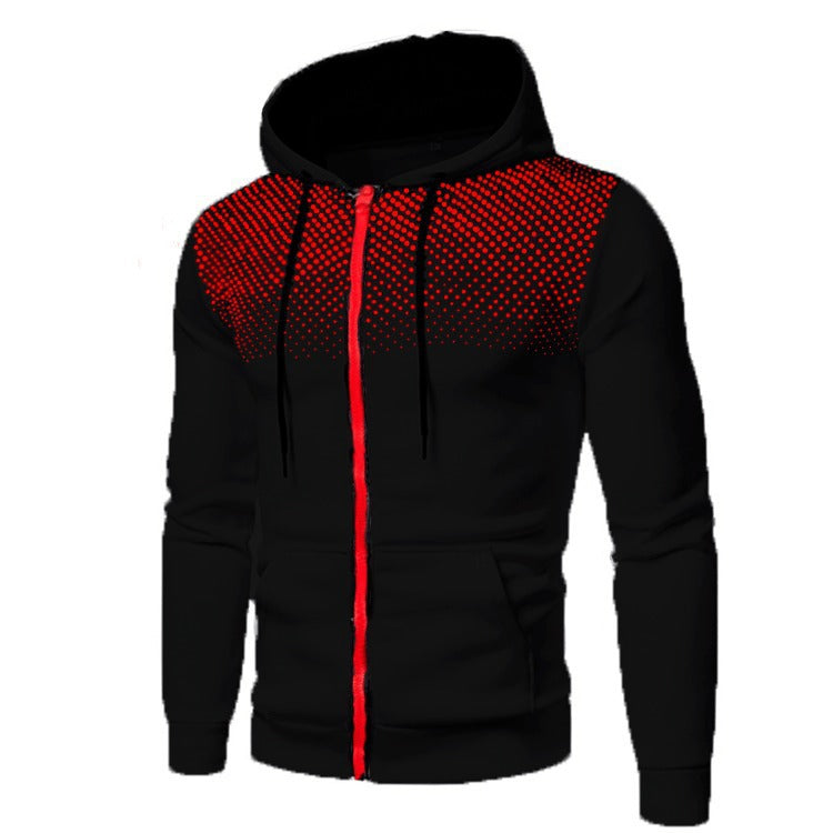 Herren modische Zip-Hoodie mit atmungsaktiven Einsätzen Krohn-e