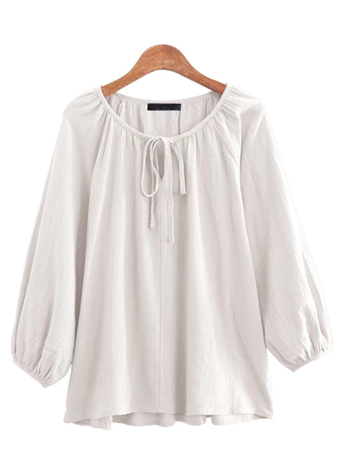 Damen Bluse mit elegantem Rundhalsausschnitt und knieumspielenden Puffärmeln Krohn-e