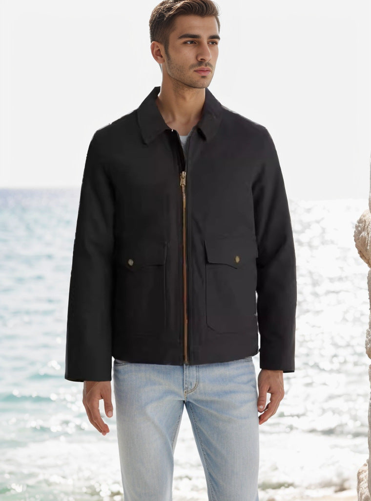 Herren moderne Utility-Jacke mit praktischen Taschen und robustem Außenmaterial Krohn-e