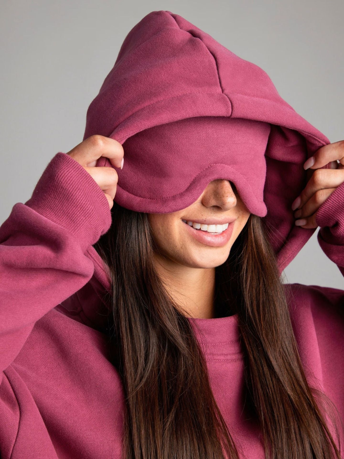 Damen entspannender Hoodie mit integrierter Schlafaugenmaske Krohn-e