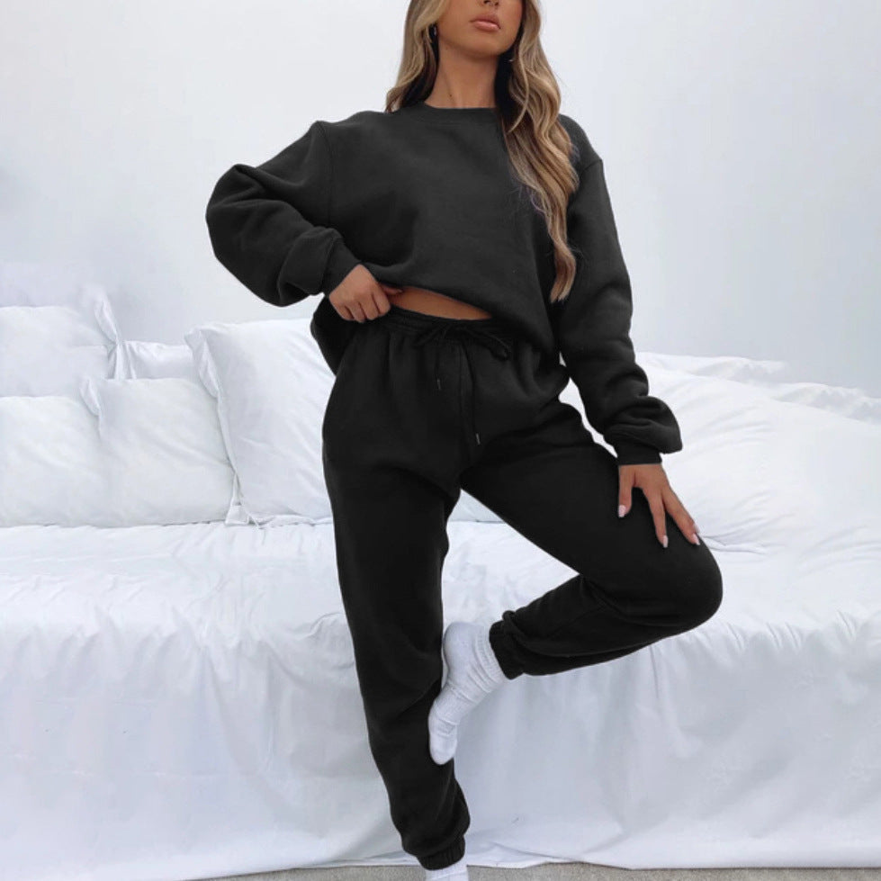 Damen angesagtes Oversized Loungewear-Set aus weichem Fleece Krohn-e