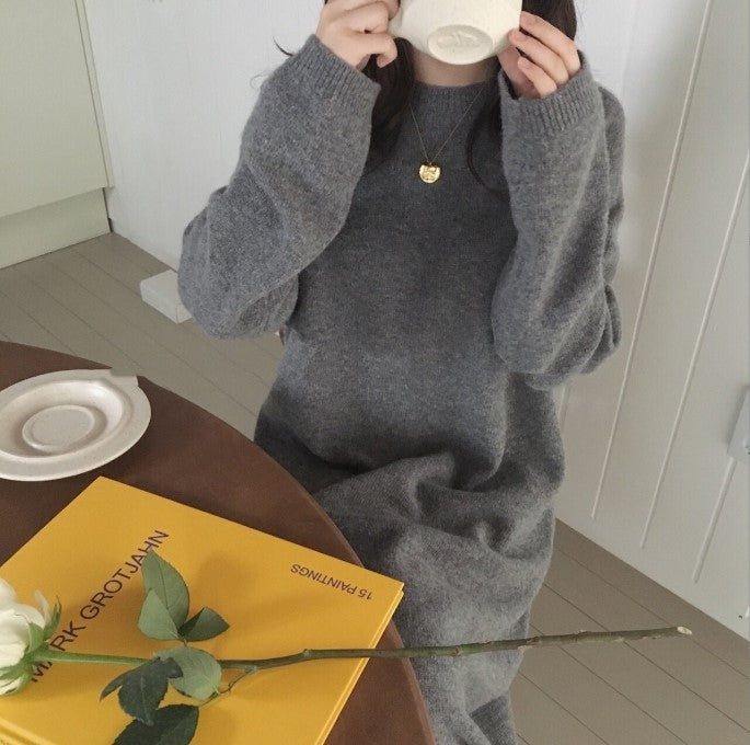 Damen gestricktes Oversized Kleid aus hochwertiger Wolle Krohn-e