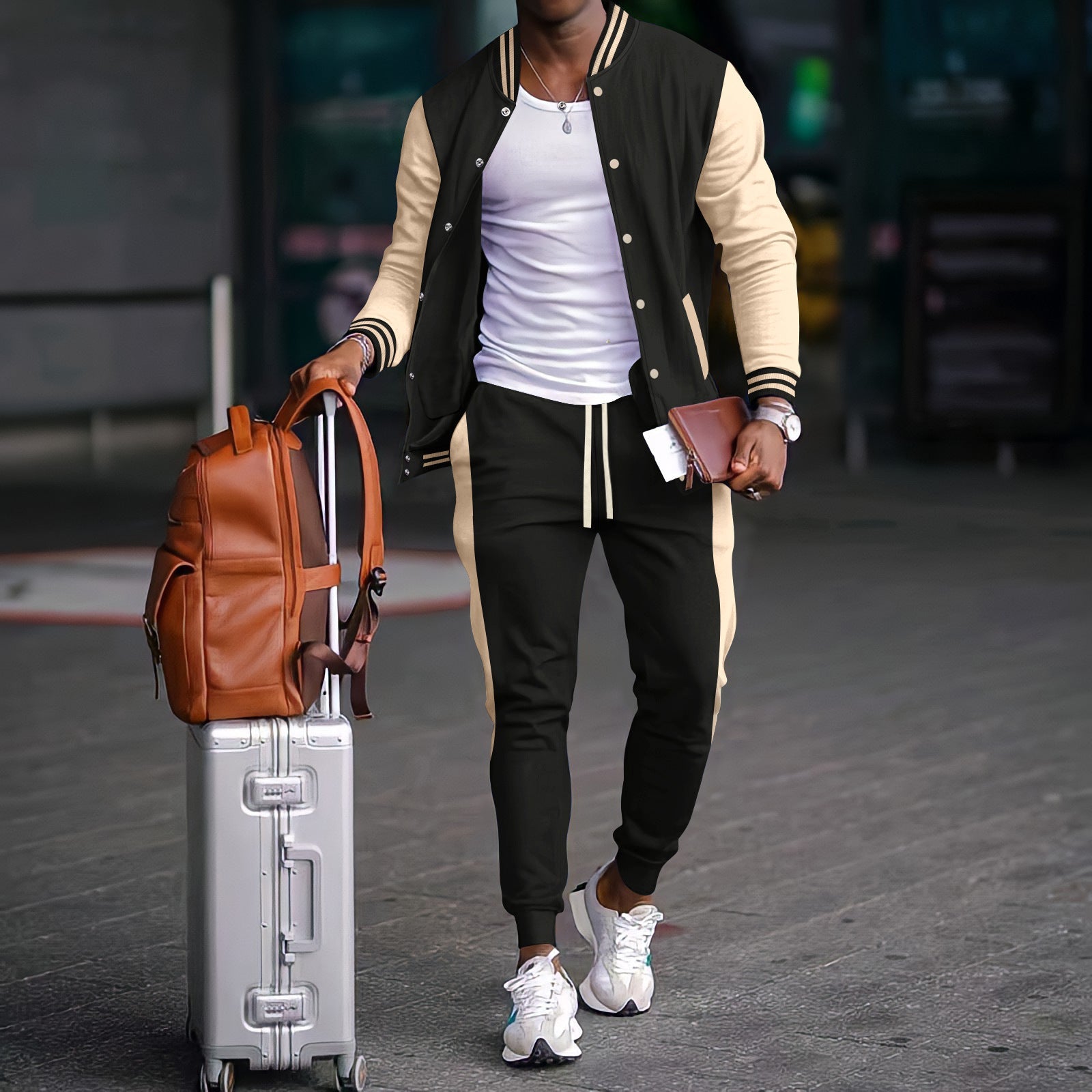 Herren sportliches Freizeitset mit Bomberjacke und Jogginghose Krohn-e