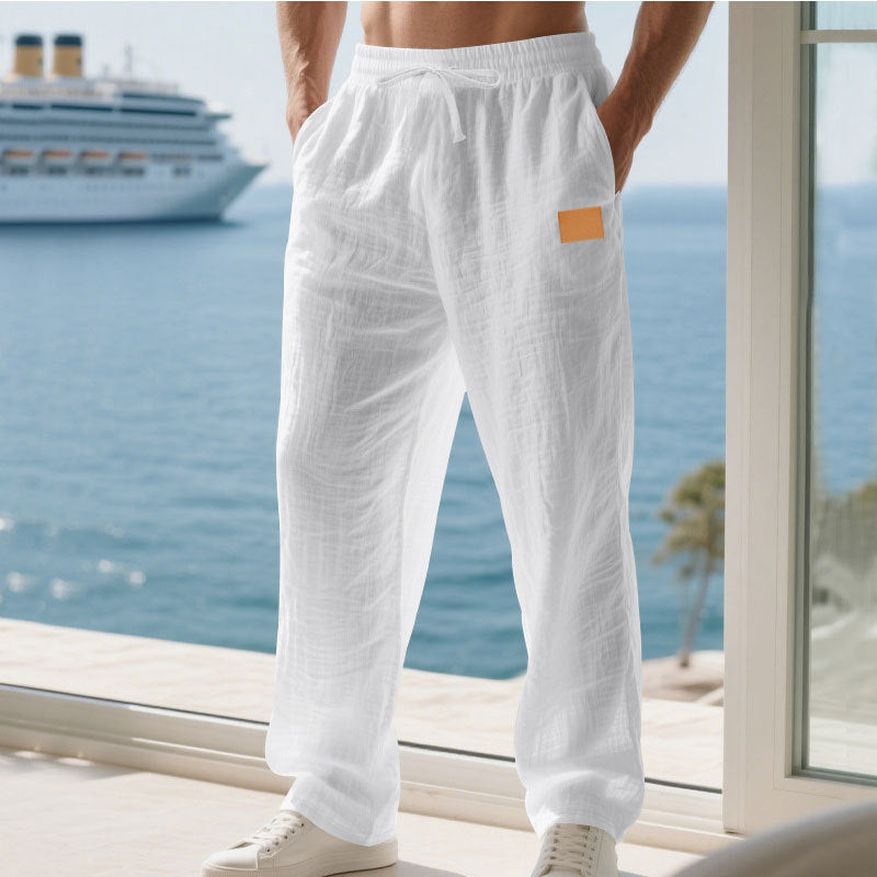 Herren Bequeme und luftige Sommerhose aus leichtem Leinenmaterial Krohn-e