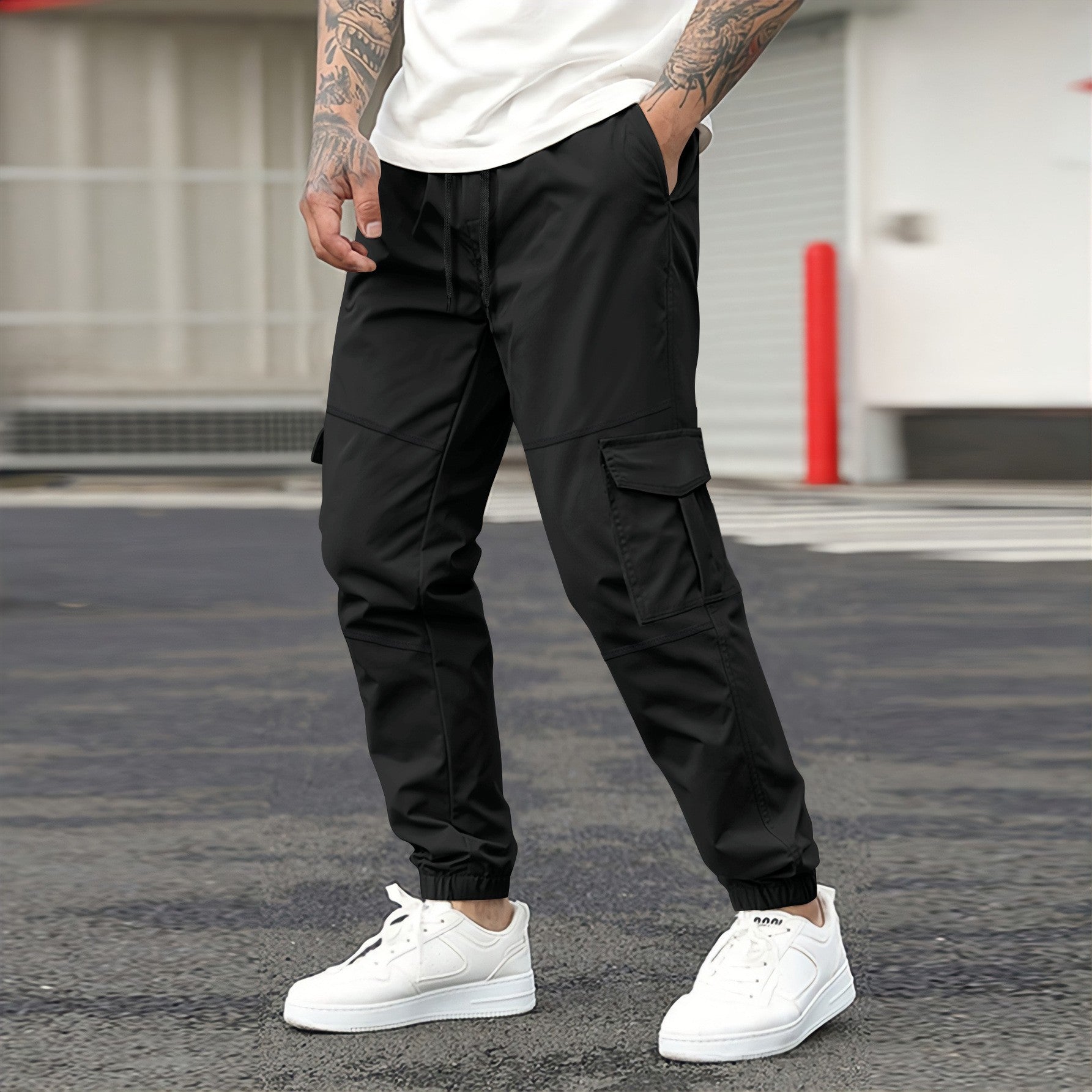 Herren Cargo-Jogginghose mit elastischem Bund und praktischen Cargotaschen Krohn-e