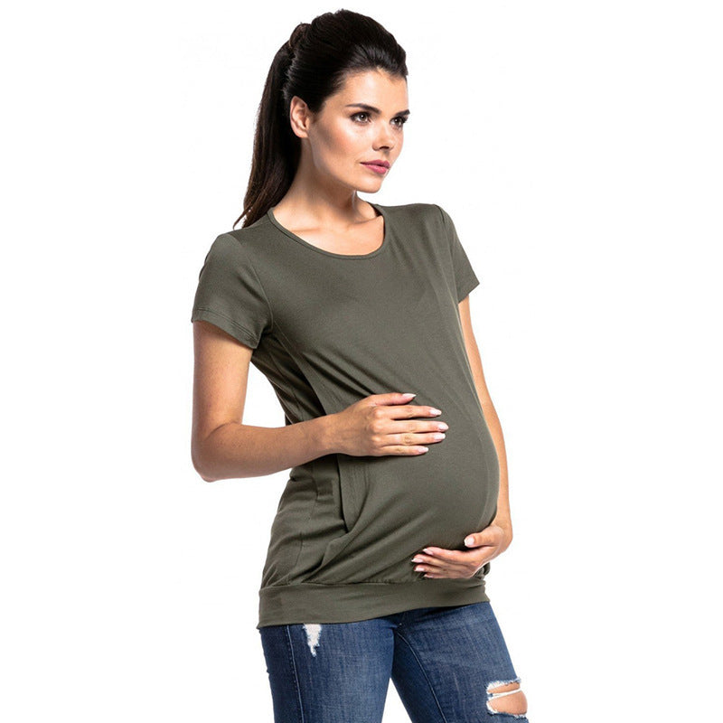Damen Umstandsshirt mit praktischem Wickelschnitt Krohn-e