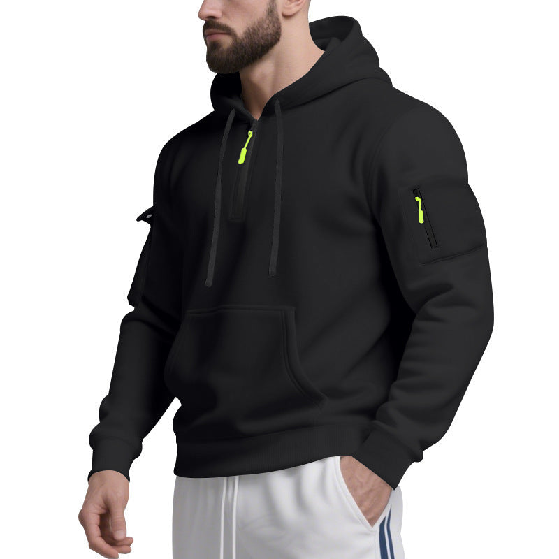 Herren Sport Hoodie mit praktischem Reißverschluss und seitlichen Taschen Krohn-e