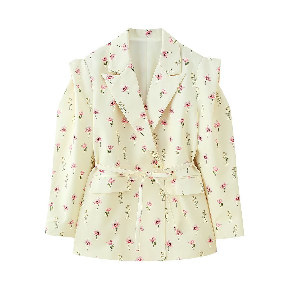 Damen eleganter Oversized-Blazer mit Gürteldetail Krohn-e