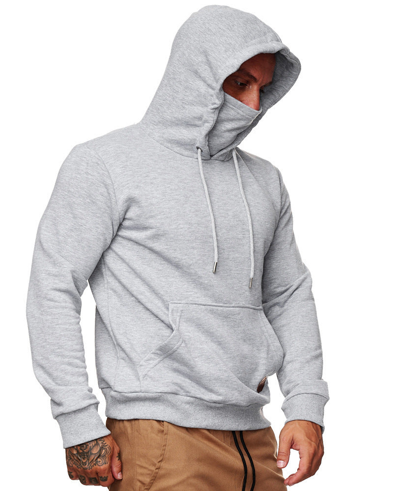 Herren Kapuzenpullover mit multifunktionalem Kragen Krohn-e