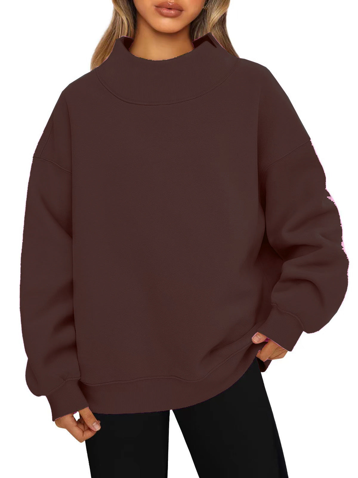 Damen Hochwertiger Stehkragen-Sweater Krohn-e