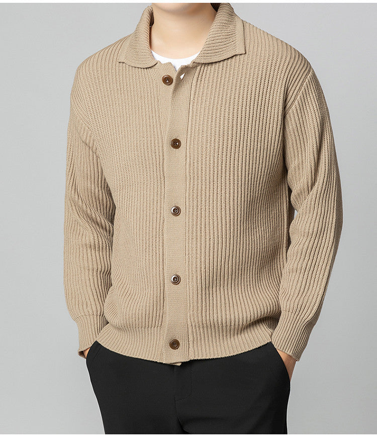 Herren Strickjacke mit sportlichem Design und modischem Schalkragen Krohn-e