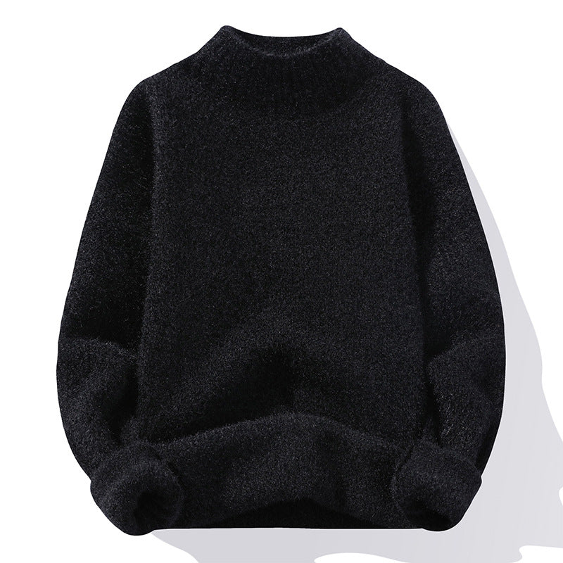 Damen Hochwertiger Rippstrickpullover mit hohem Kragen und lässigem Schnitt Krohn-e