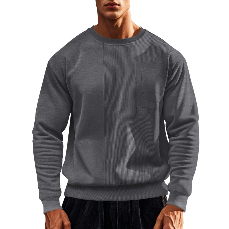 Herren Sportlicher Sweatshirt mit strukturiertem Design und praktischer Tasche Krohn-e