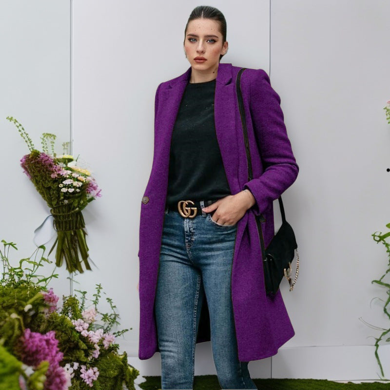 Damen elegante und bequeme Wollmantel Krohn-e