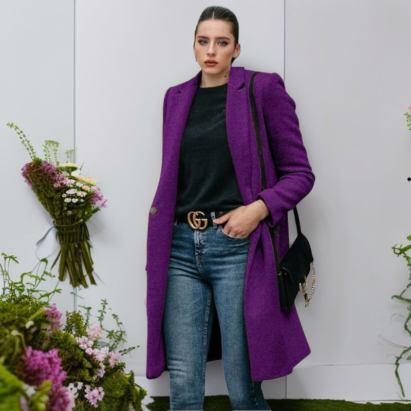 Damen elegante und bequeme Wollmantel Krohn-e
