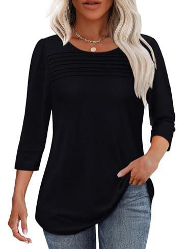 Damen Elegant geschnittenes Oberteil mit gerafften Details Krohn-e