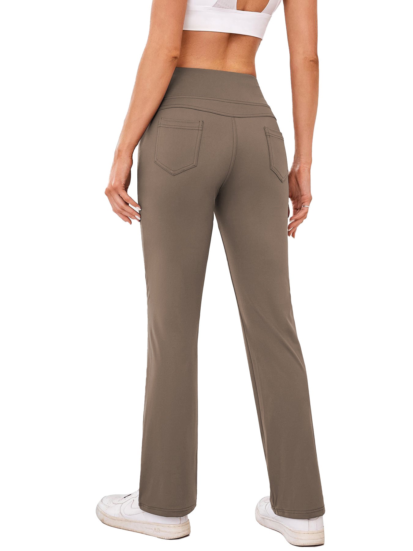 Damen bequeme Sportleggins mit hohem Bund und praktischen Taschen Krohn-e