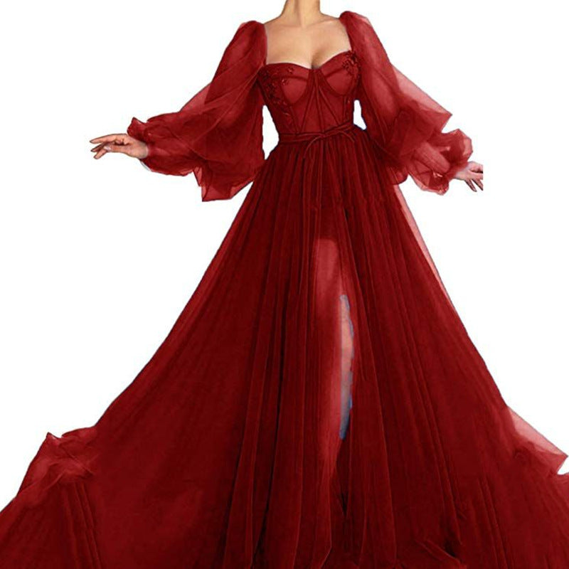 Krohn-e: Elegantes, geteiltes A-Linien-Abendkleid für Hochzeiten