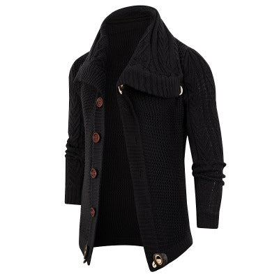 Herren Strickjacke mit Schalkragen und Holzknöpfen Krohn-e