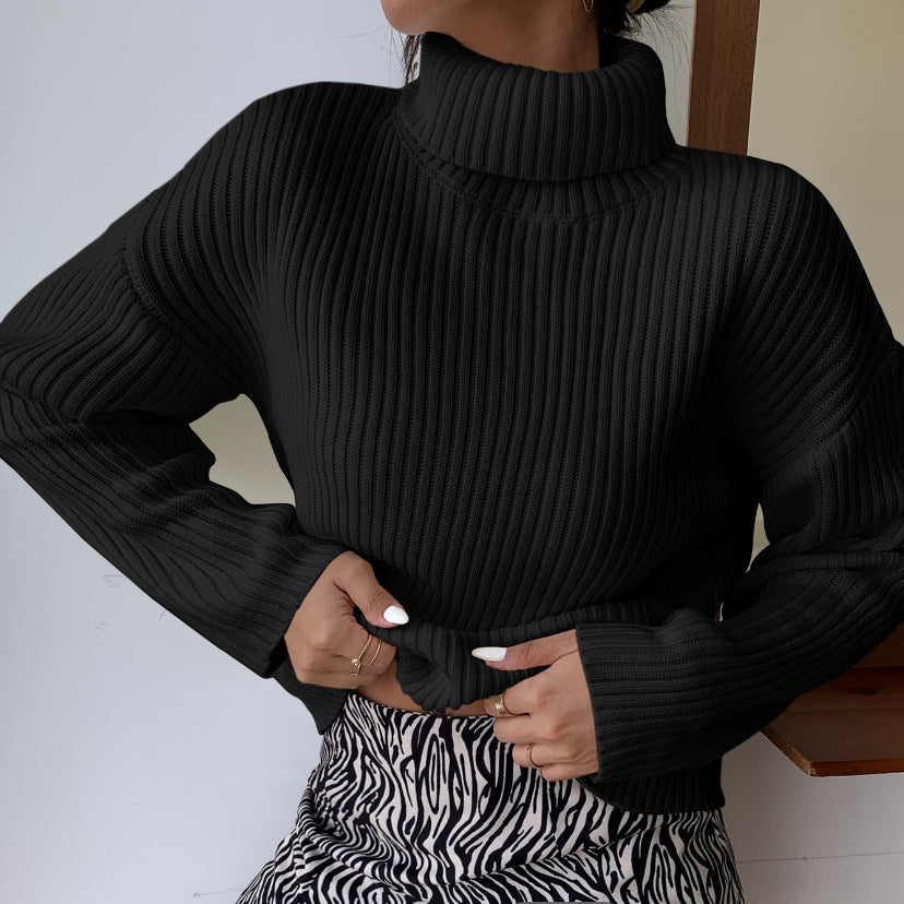 Damen Hochwertiger Rollkragenpullover mit strukturiertem Rippstrick Krohn-e