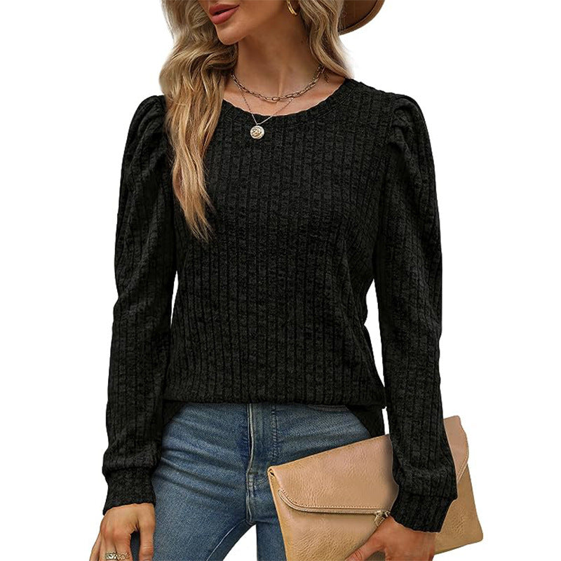 Damen stilvolles Pullover mit gerafften Ärmeln Krohn-e