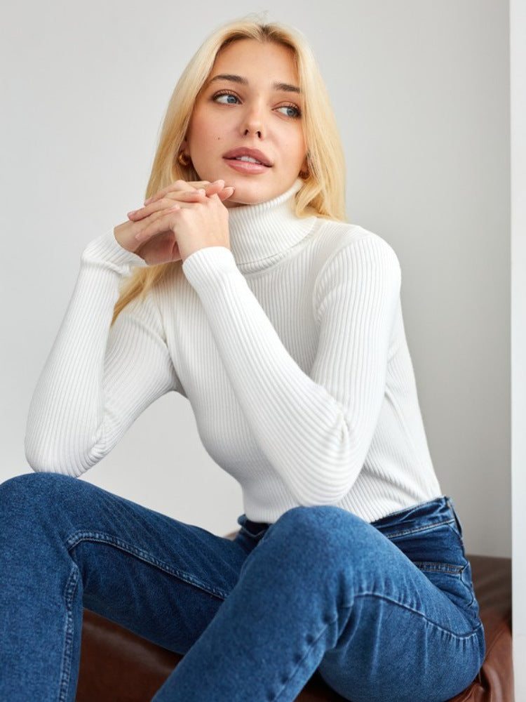 Damen Rollkragenpullover mit geripptem Design und lässigem Schnitt Krohn-e