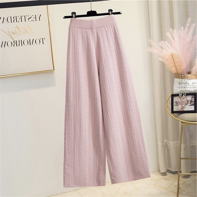 Damen Weite Strickhose mit Zopfmuster Krohn-e
