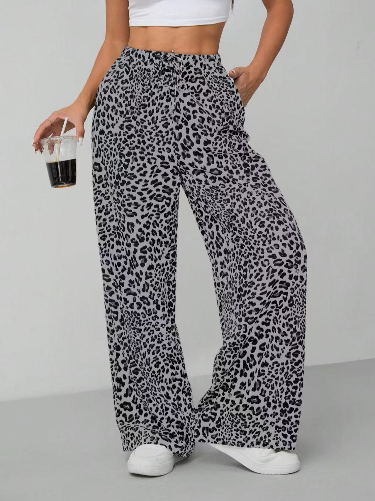 Damen Weite Tiermuster-Hose Krohn-e