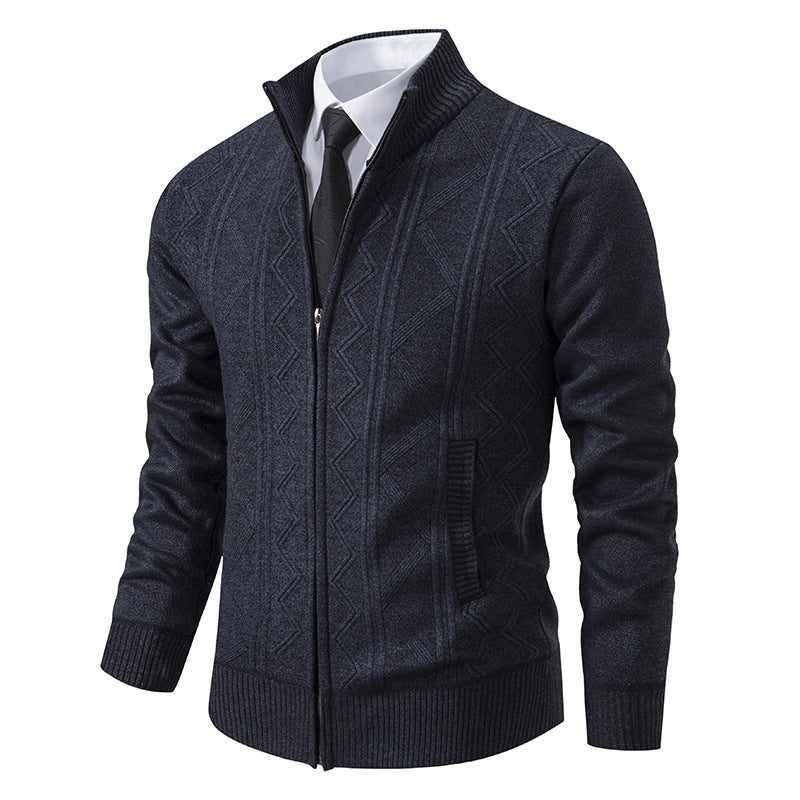 Herren Strickjacke mit modernem Zopfmuster Krohn-e