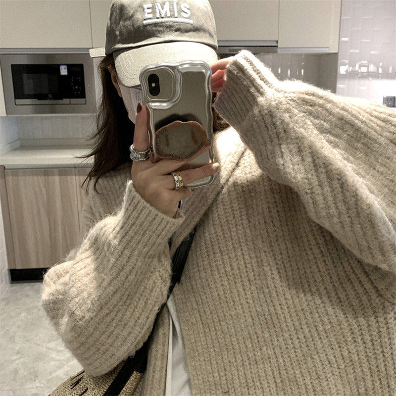 Damen Langstrickjacke mit eleganter Rippstruktur und praktischen Taschen Krohn-e