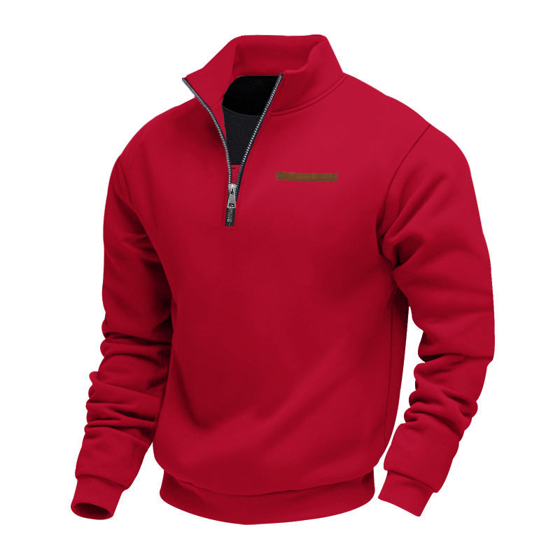 Herren Hochwertiger Fleece-Pullover mit halbem Reißverschluss Krohn-e