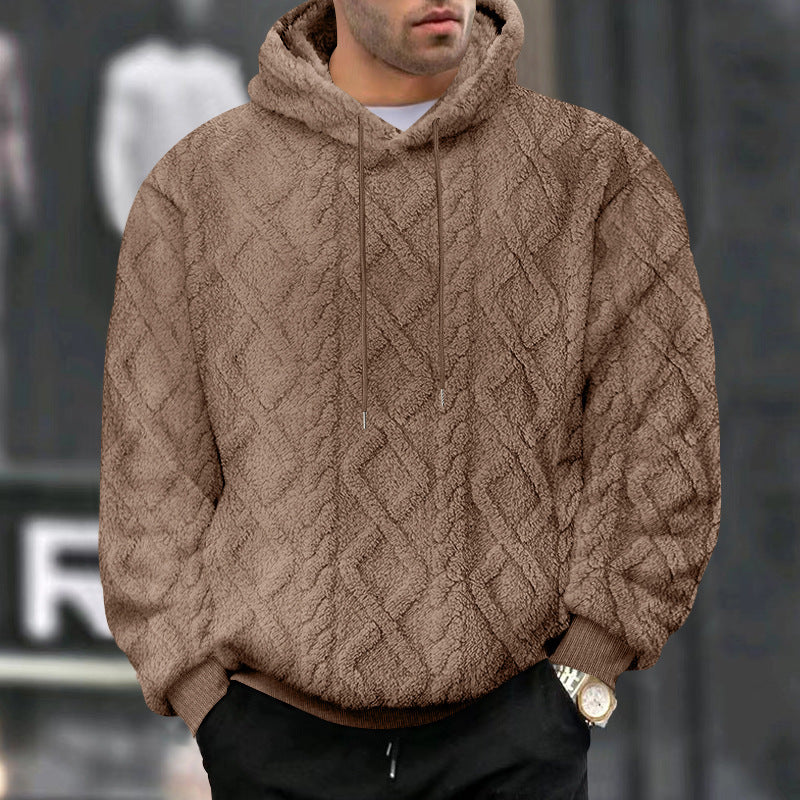 Herren Fleece Hoodie mit strukturiertem Design Krohn-e