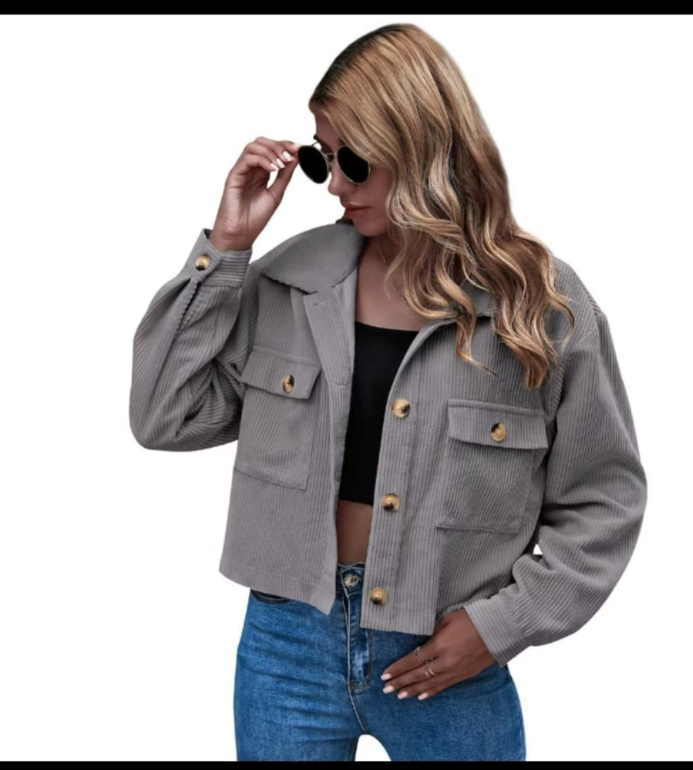 Damen Cordjacke mit praktischen Taschen Krohn-e