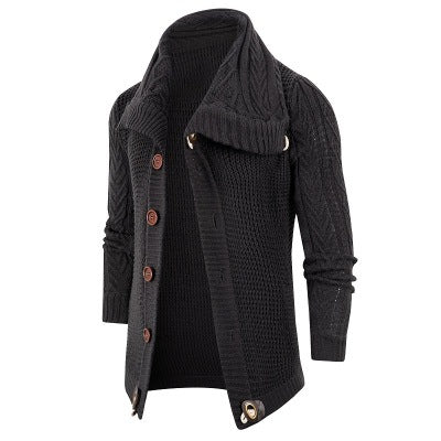 Herren Strickjacke mit Schalkragen und Holzknöpfen Krohn-e