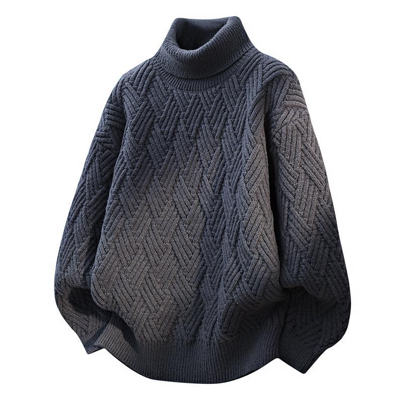Damen Oversized Rollkragenpullover mit strukturiertem Zopfmuster Krohn-e
