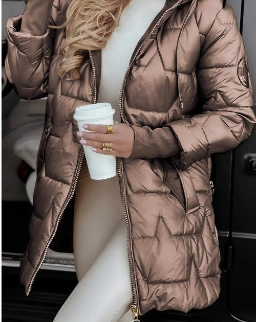 Damen Steppjacke mit Kapuze und praktischen Taschen Krohn-e