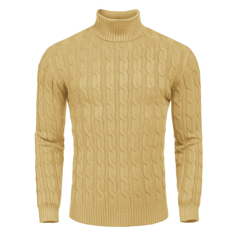 Herren modischer Rollkragenpullover mit Zopfmuster Krohn-e