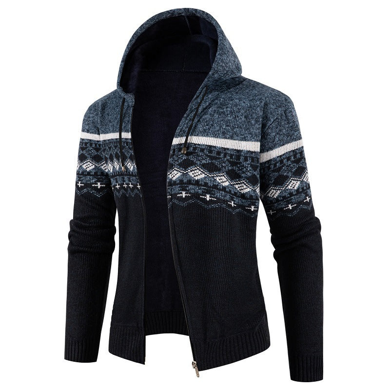 Herren Kapuzenpullover mit Norweger-Muster Krohn-e